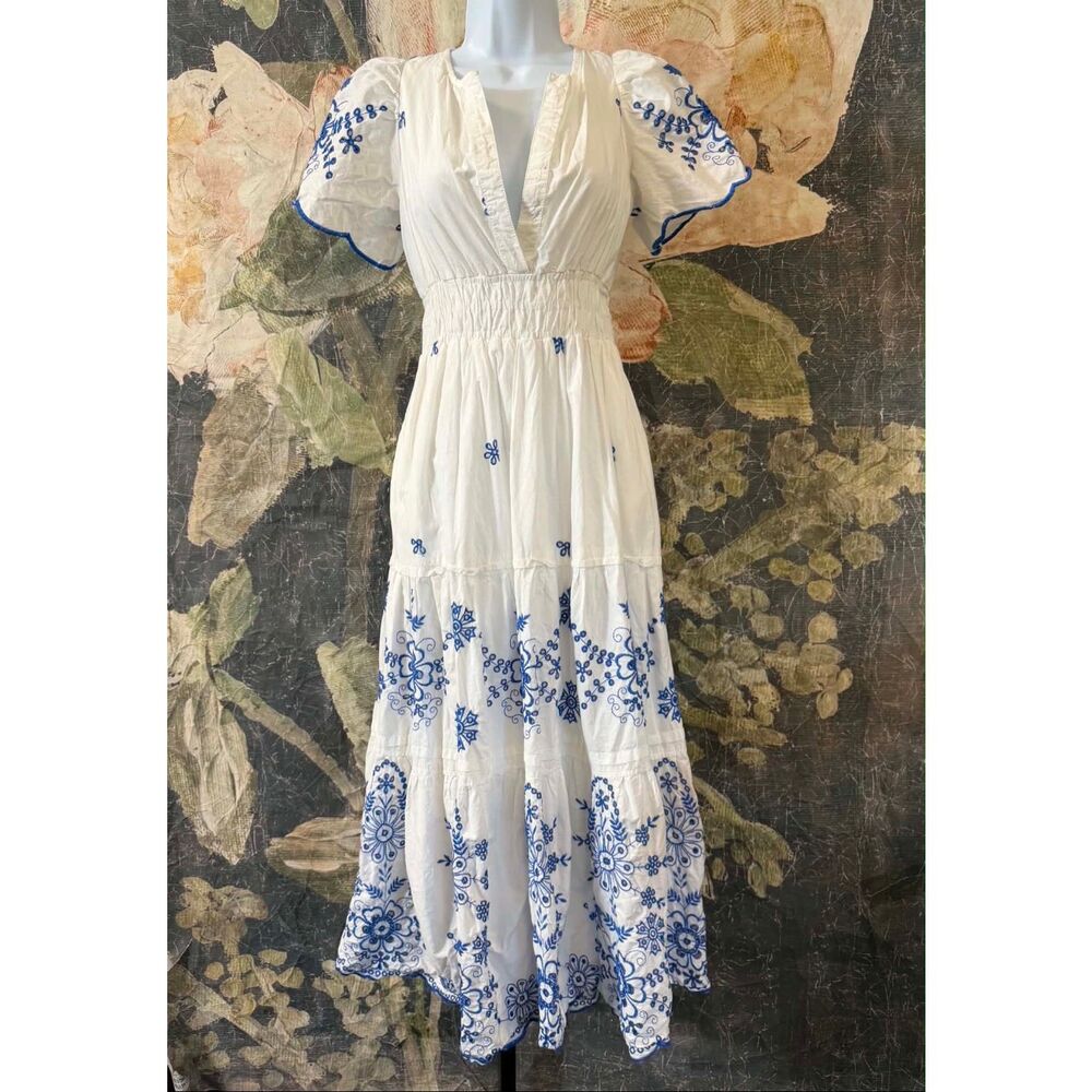 Anthropologie The Somerset Maxi Dress Eyelet Edition Size XXSP - Picture 8 of 11